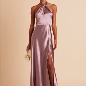 Birdy Grey Monica Bridesmaid Dress XS Dark Mauve Satin
